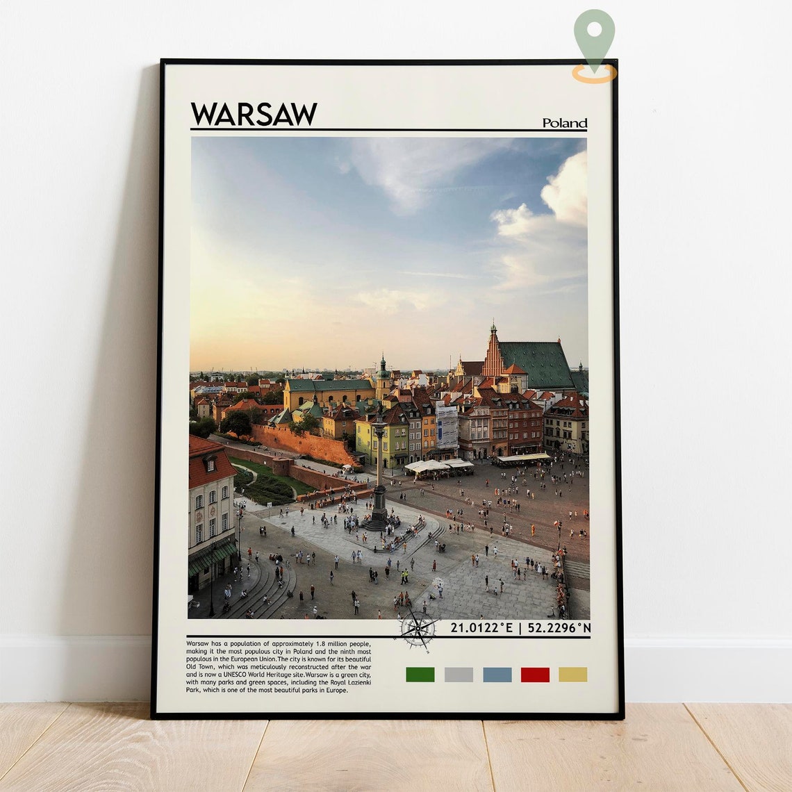 Warsaw Print Warsaw Poster Warsaw Wall Art Warsaw Travel Warsaw Artwork Warsaw Artwork Warsaw City Warsaw Painting Warsaw Poland Art - Image 2