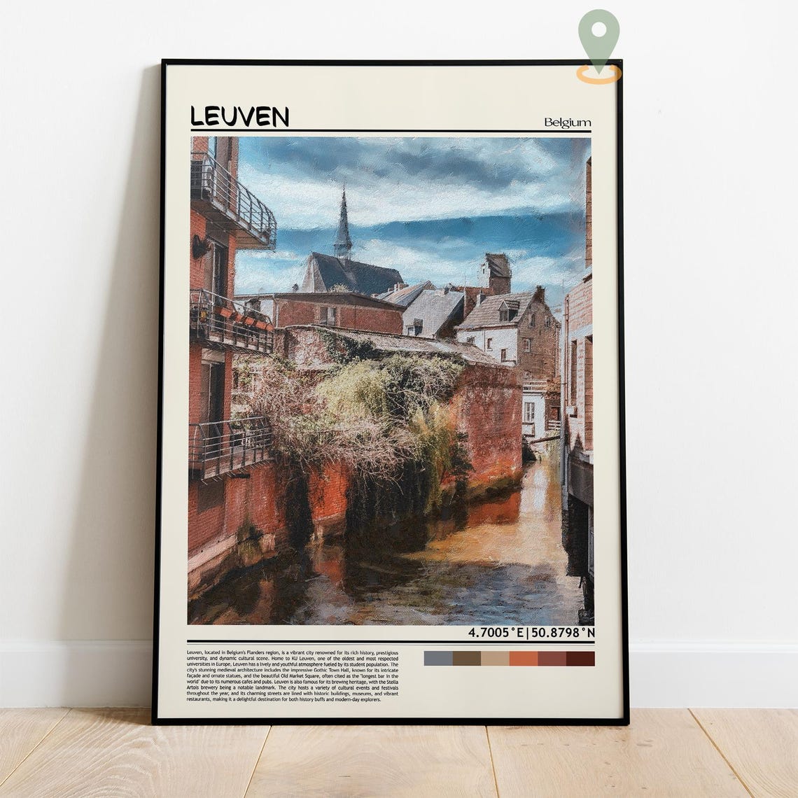 Leuven Print Leuven Wall Art Leuven Poster Leuven Photo Leuven Poster Print Leuven Travel Poster Leuven Belgium Leuven City - Image 2