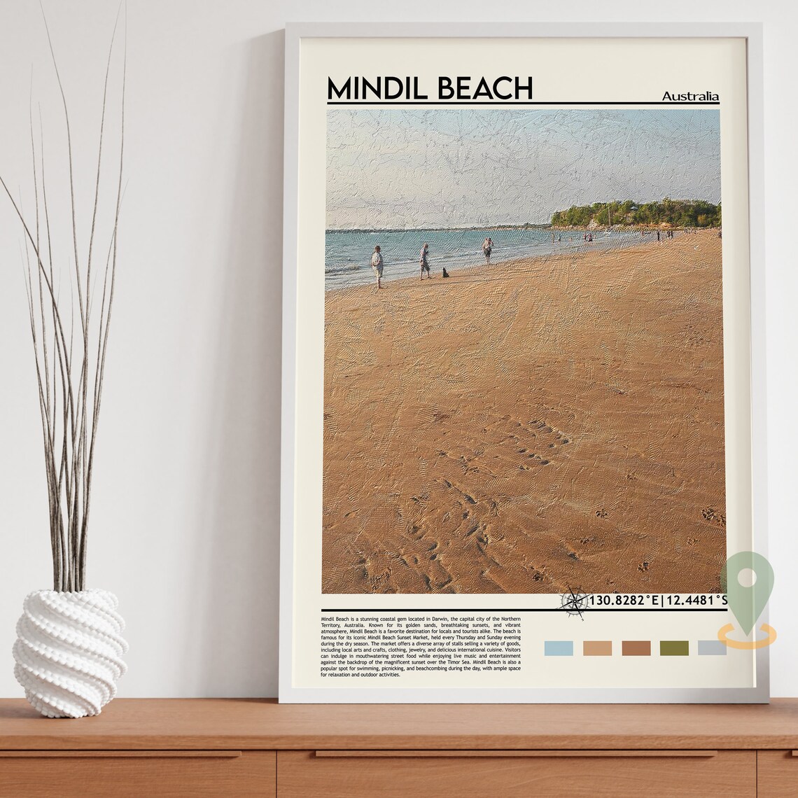 Mindil Beach Australia Golden Sand Sunset Shore Travel Poster - Image 3