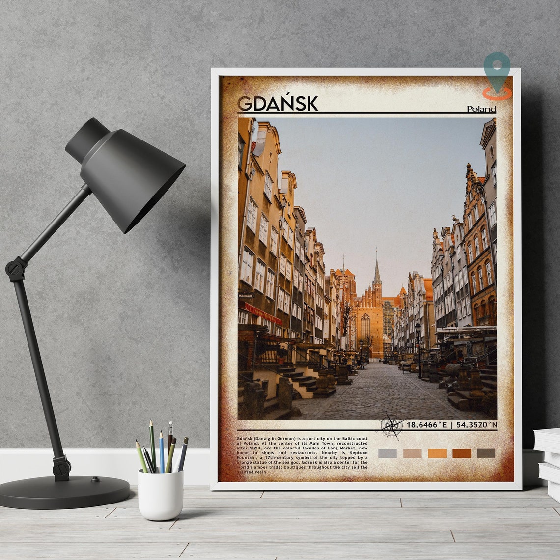Gdansk Print Gdansk Art Gdansk Poster Gdansk Photo Gdansk Poster Print Gdansk Painting Gdansk Poster Gdansk Art Work Poland Poster - Image 4