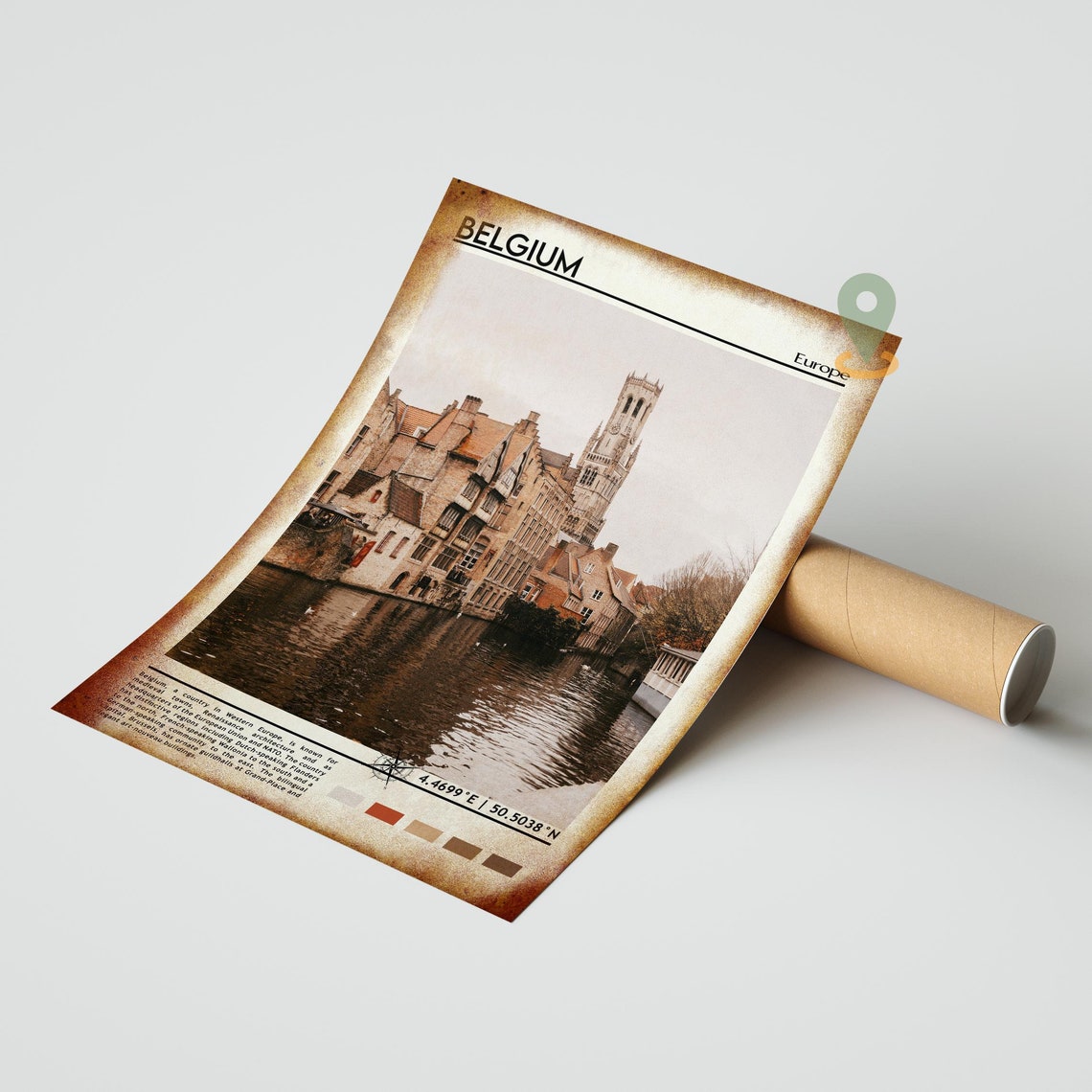 Belgium Print Belgium Art Belgium Poster Belgium Photo Belgium Poster Print Belgium City Painting Brussels Poster Vintage Poster - Image 5