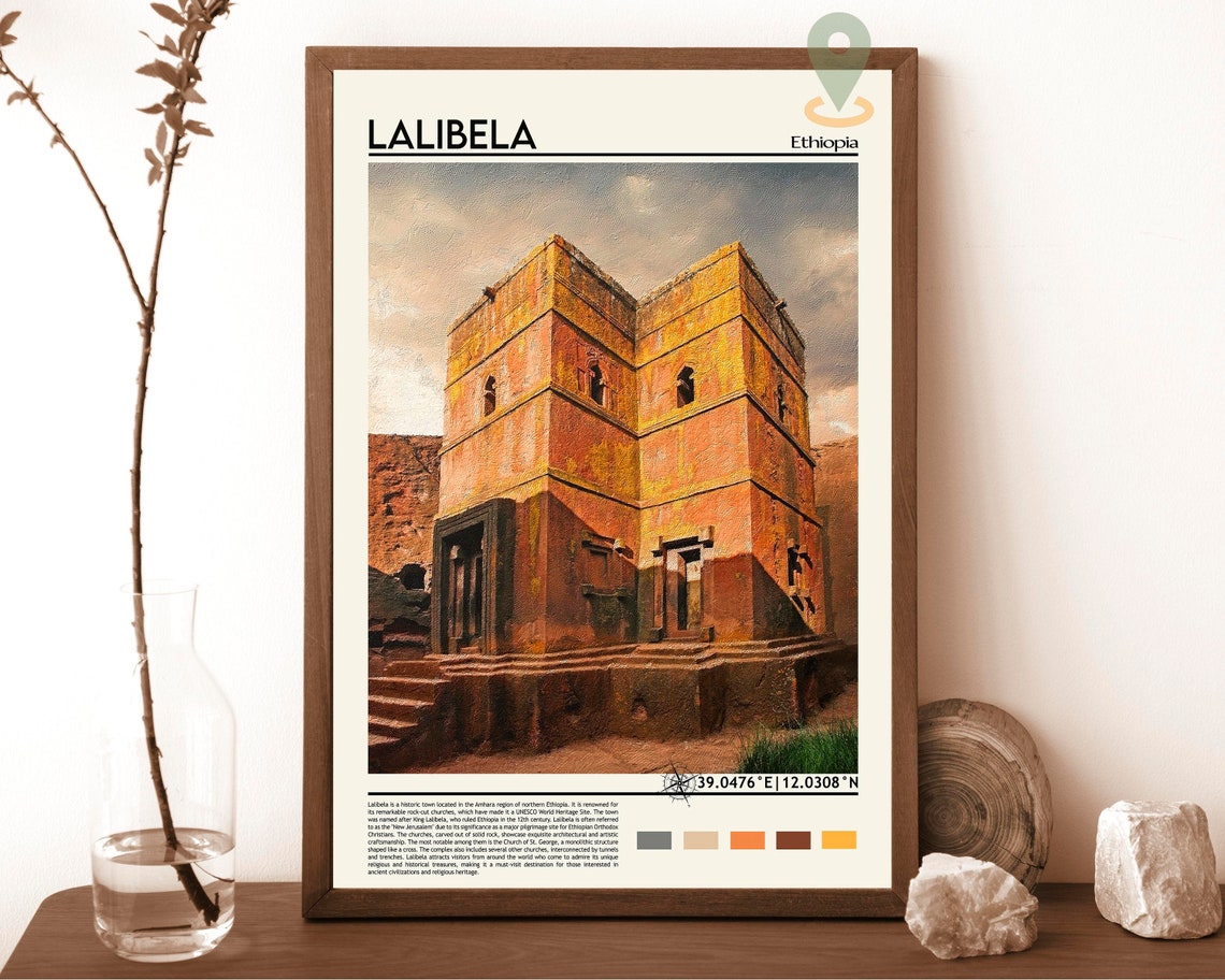 Lalibela Print Lalibela Poster Lalibela Wall Art Lalibela Travel Lalibela Art Print Lalibela Artwork Lalibela Photo Ethiopia Print