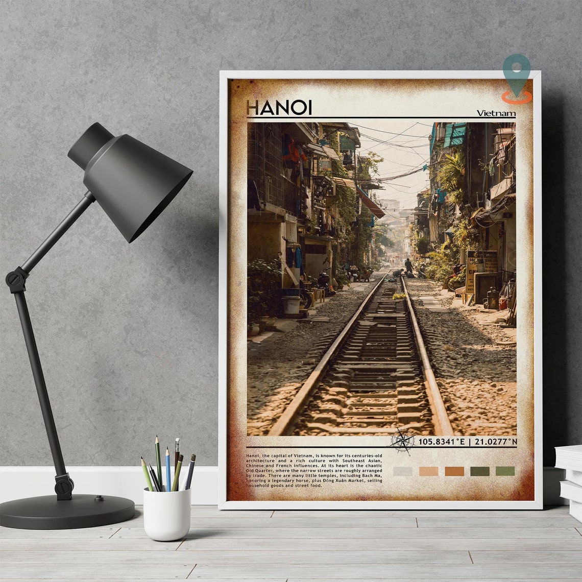 Hanoi Print Hanoi Art Hanoi Poster Hanoi Photo Hanoi Poster Print Hanoi Painting Hanoi Poster Hanoi Artwork Vietnam Poster - Image 4