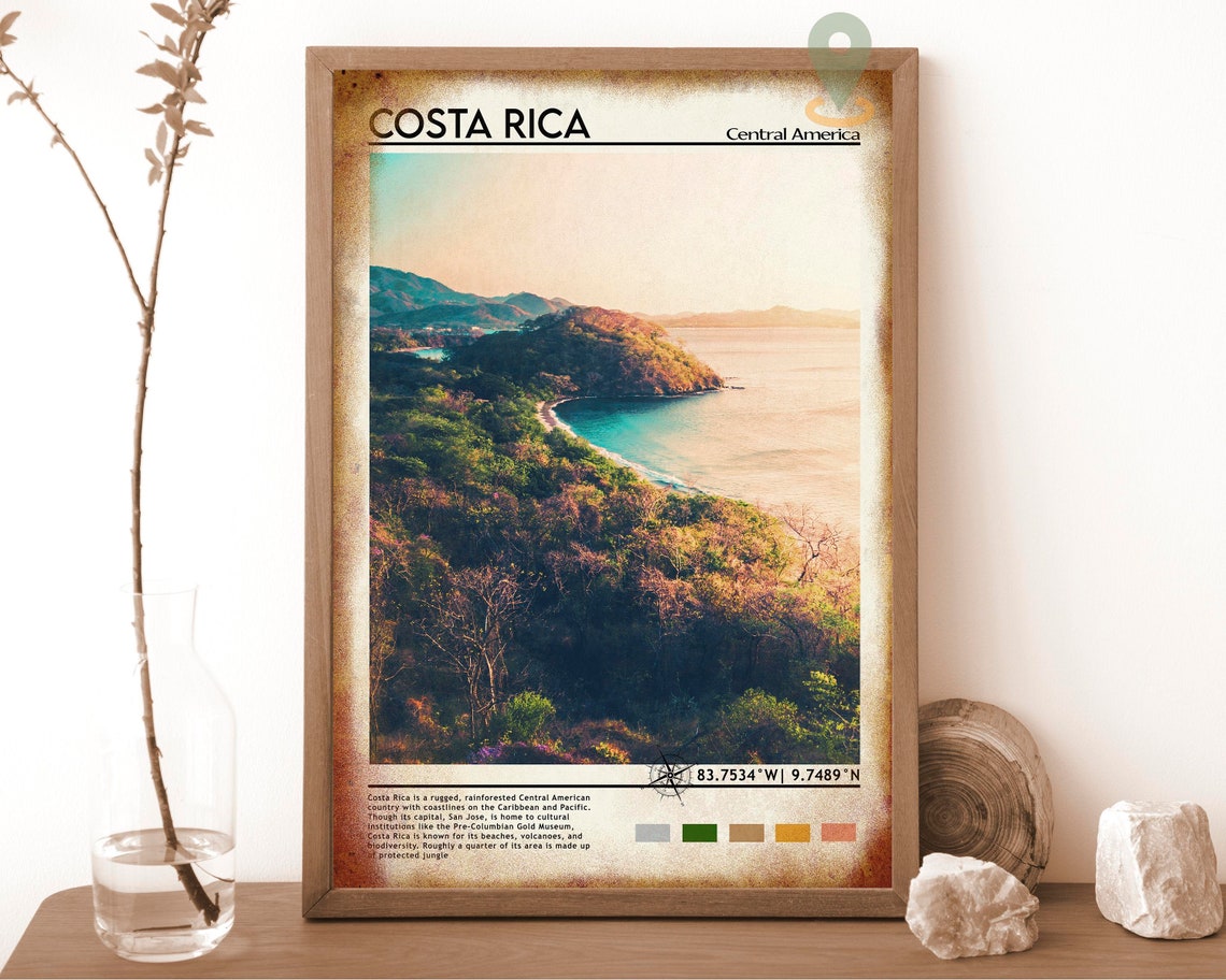 Costa Rica Print Vintage Poster Costa Rica Art Costa Rica Poster Costa Rica Photo Costa Rica Poster Print San Jos Poster Travel Gift - Image 6