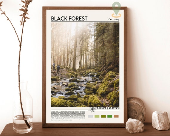 Black Forest Print Black Forest Art Black Forest Poster Black Forest Photo Black Forest Poster Art Black Forest Painting Rhine Valley