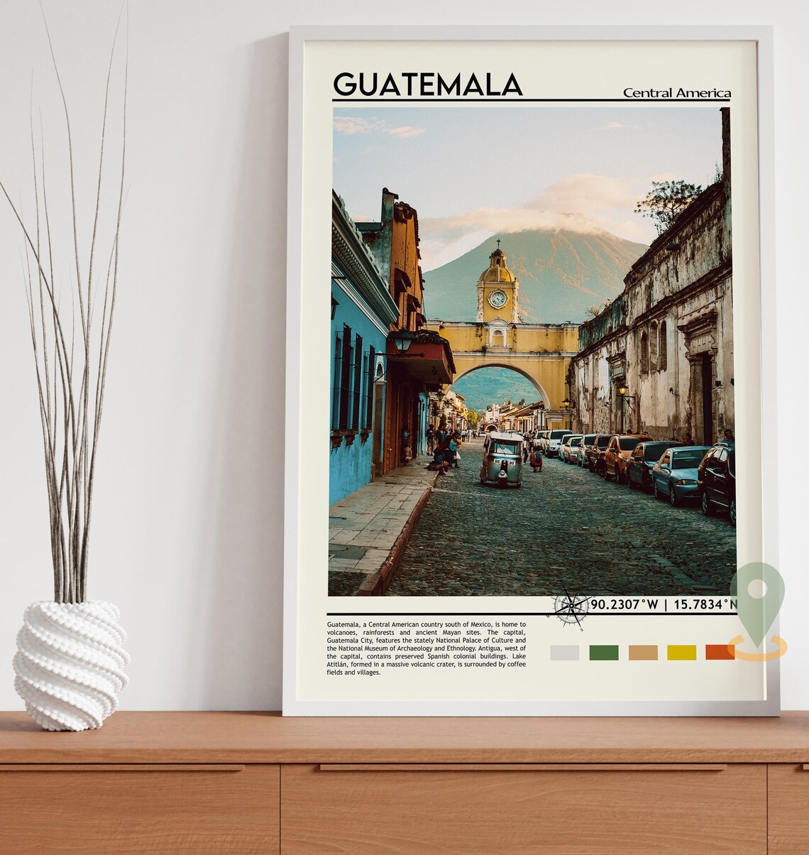 Antigua Guatemala Santa Catalina Arch Colonial Street Poster - Image 5