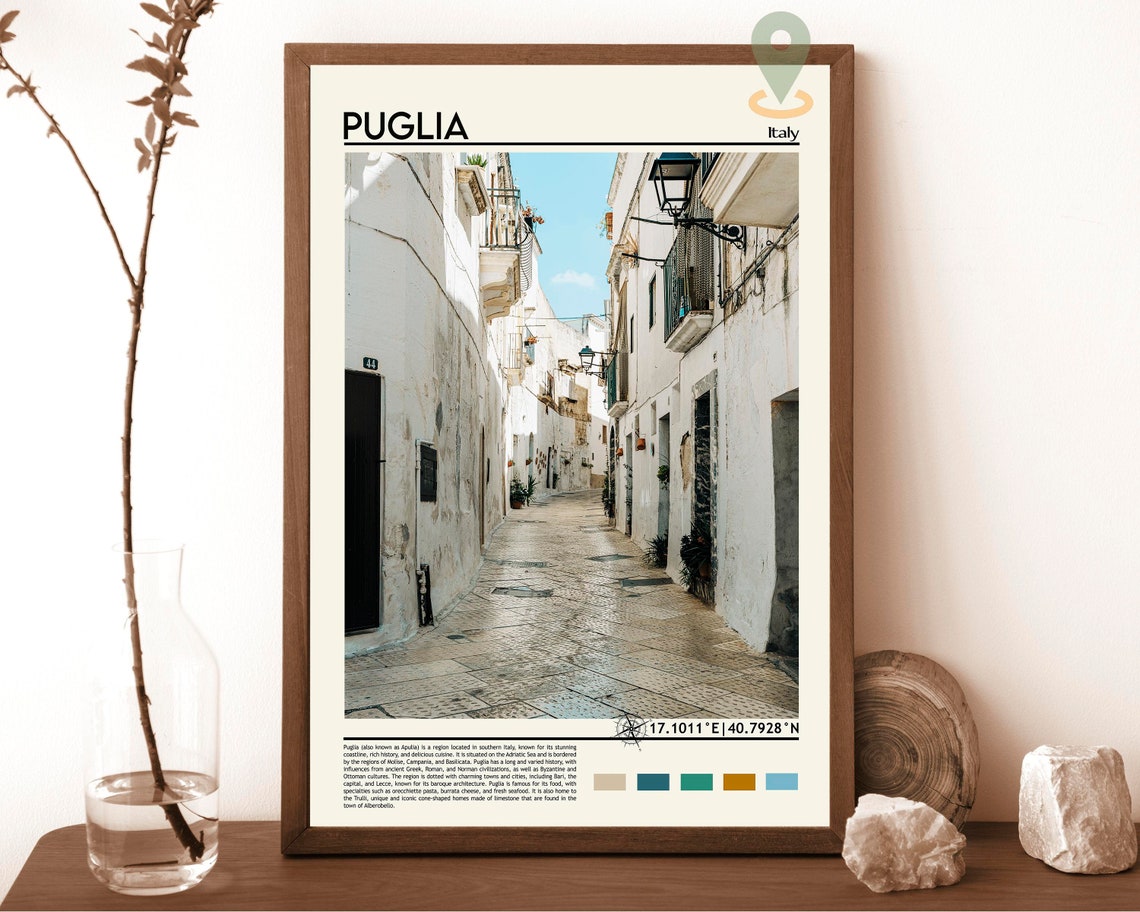 Puglia Print Puglia Poster Puglia Wall Art Puglia Travel Print Puglia Art Print Puglia Artwork Puglia Photo Italy Print