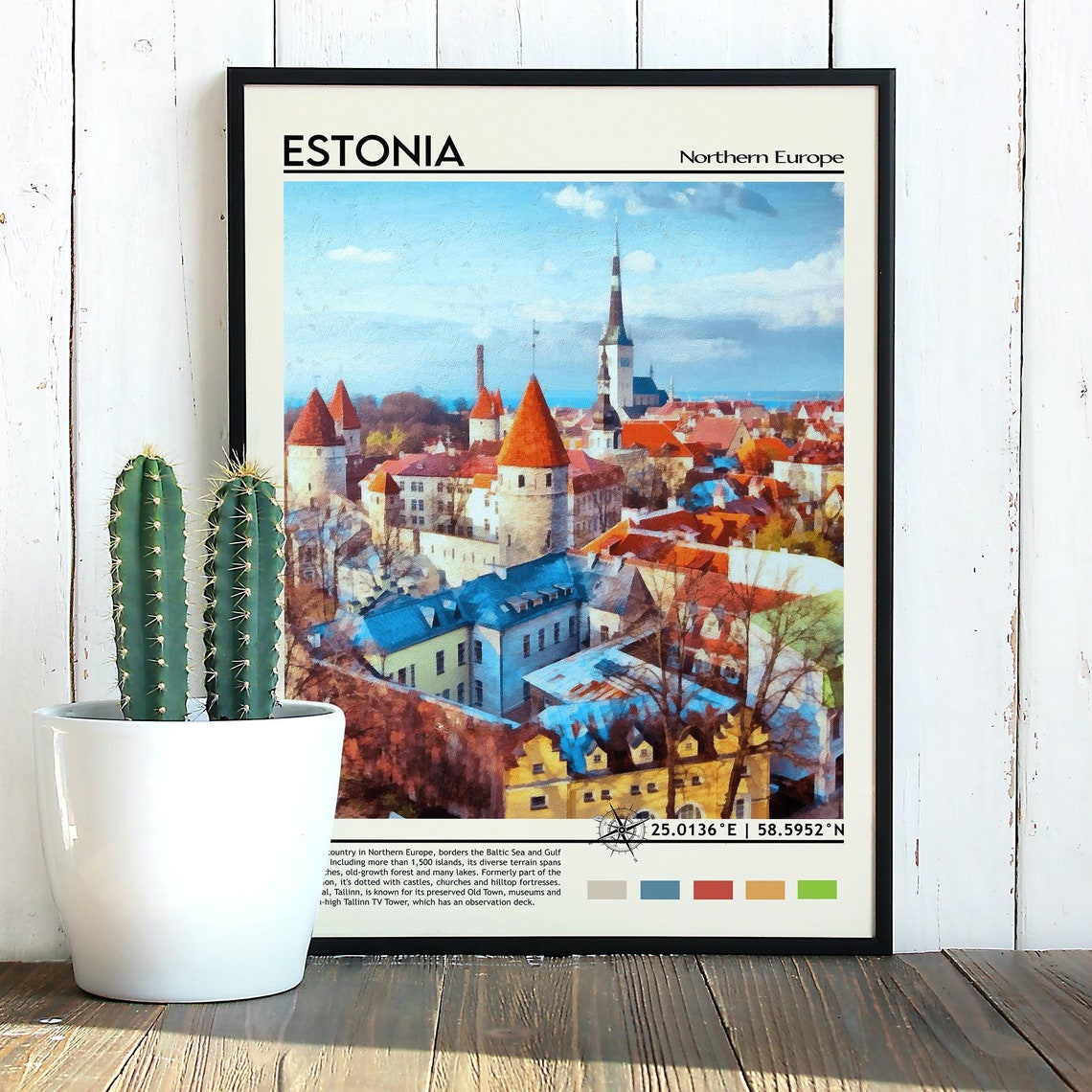 Estonia Print Estonia Poster Estonia Wall Art Estonia Travel Estonia Art Print Estonia Artwork Estonia Photo Estonia Tallin Poster - Image 3
