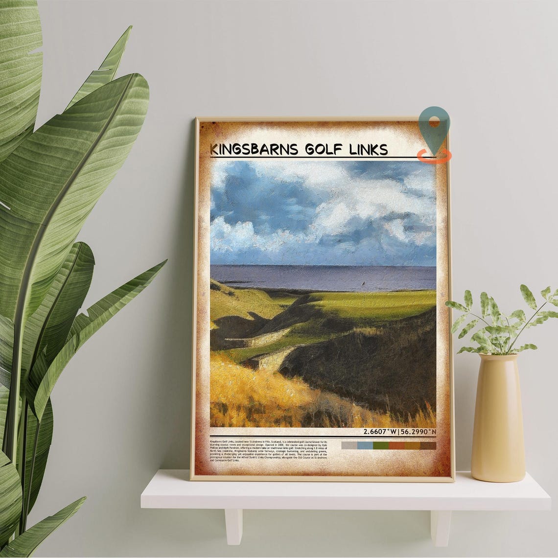 Kingsbarns Golf Links Scotland Coastal Dunes Fairway Coordinate Poster - Image 5