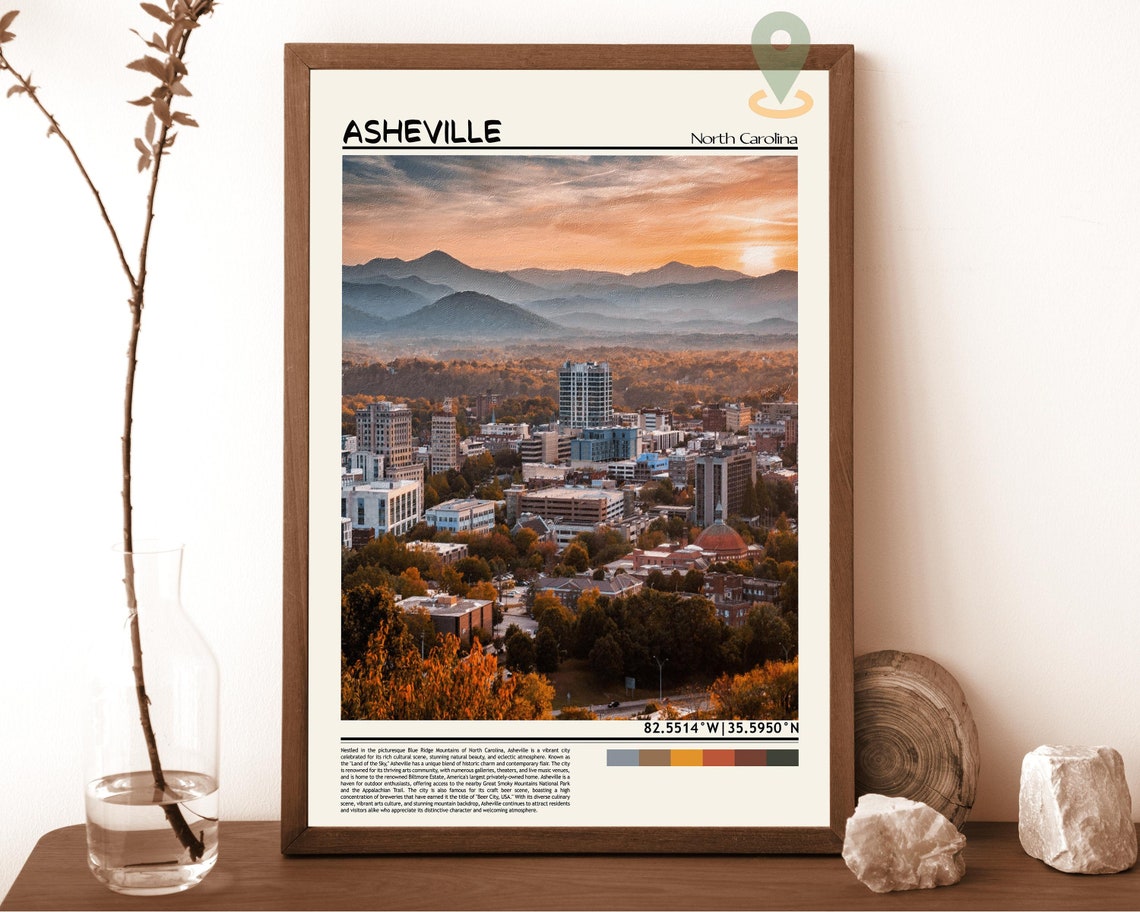 Asheville Print Asheville Wall Art Asheville Poster Asheville Photo Asheville Poster Print Asheville City Art Asheville North Carolina
