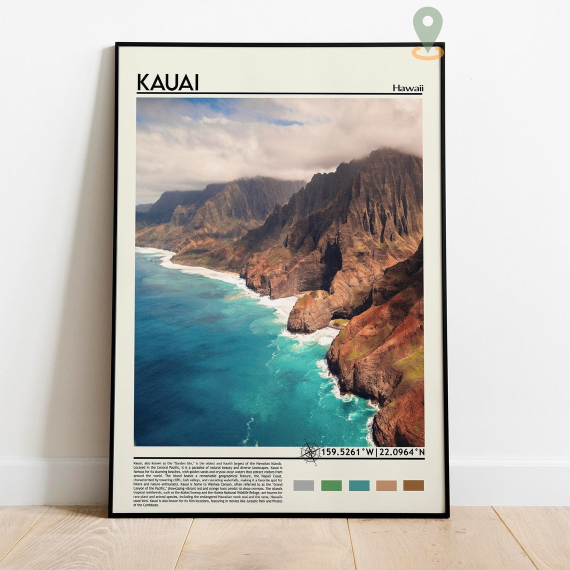 Kauai Print Kauai Poster Kauai Wall Art Kauai Travel Kauai Art Print Kauai Artwork Kauai Photo Kauai Hawaii Print Hawaii Poster - Image 2