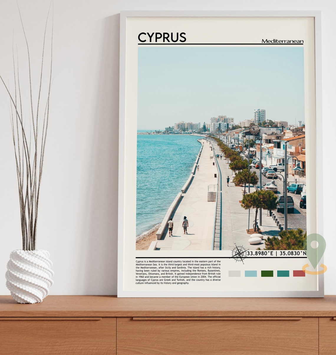 Cyprus Print Cyprus Photo Cyprus Poster Cyprus Painting Cyprus Artwork Cyprus City Nicosia Poster Cyprus Wall Art Cyprus Decor - Image 2