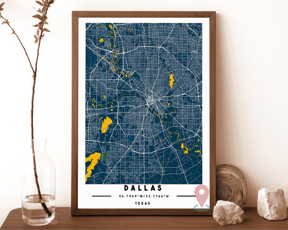 Dallas Map Dallas Map Print Dallas Wall Art Dallas Travel Poster Dallas Poster Dallas Photo Dallas City Map Dallas Texas - Image 6