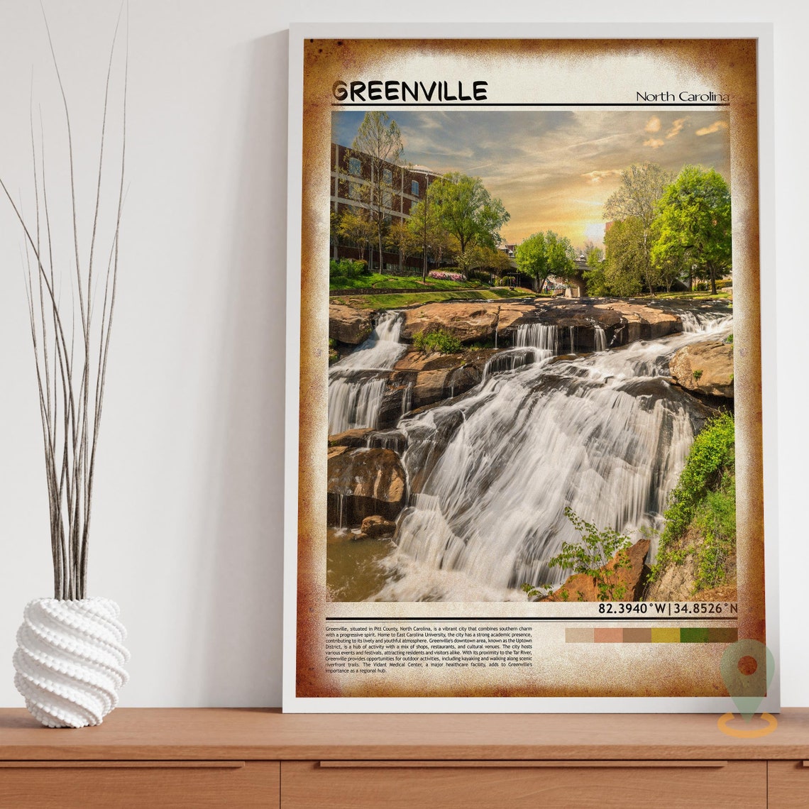 Greenville Art Greenville Artwork Greenville Map Greenville Photo Greenville Poster Greenville Print Greenville South Carolina Art - Image 3