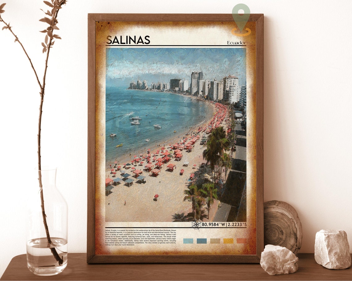 Salinas Print Salinas Wall Art Salinas Poster Salinas Photo Salinas Poster Print Salinas Wall Dcor Salinas Ecuador Poster - Image 6