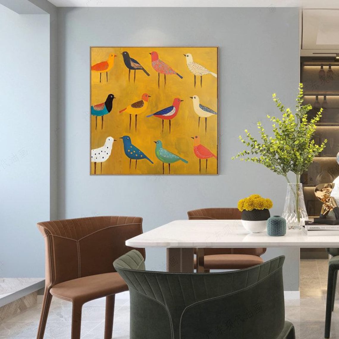 Minimalist Birds Modern Pop Art, Art Print - Image 2