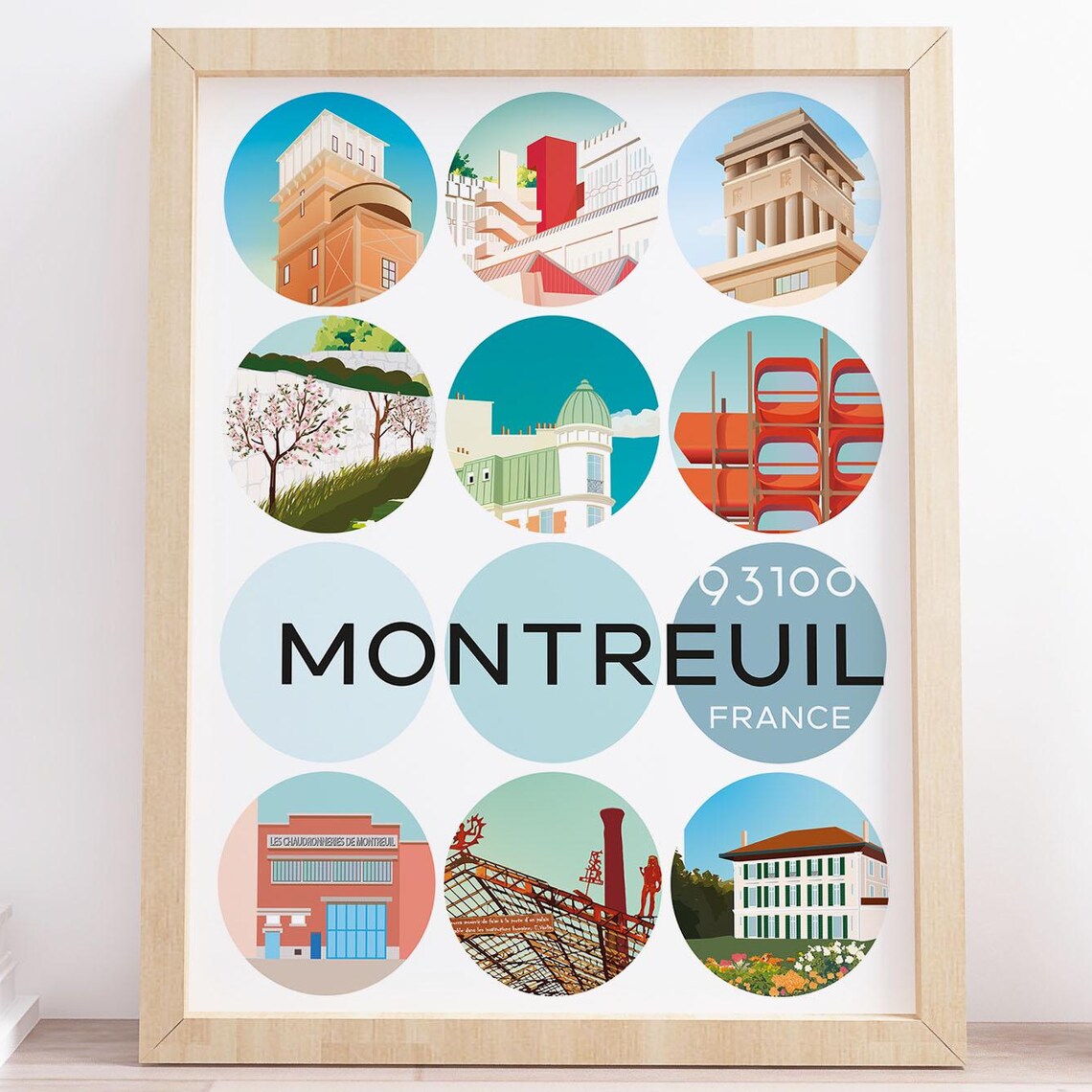 Montreuil Emblematic Places And Buildings, Poster