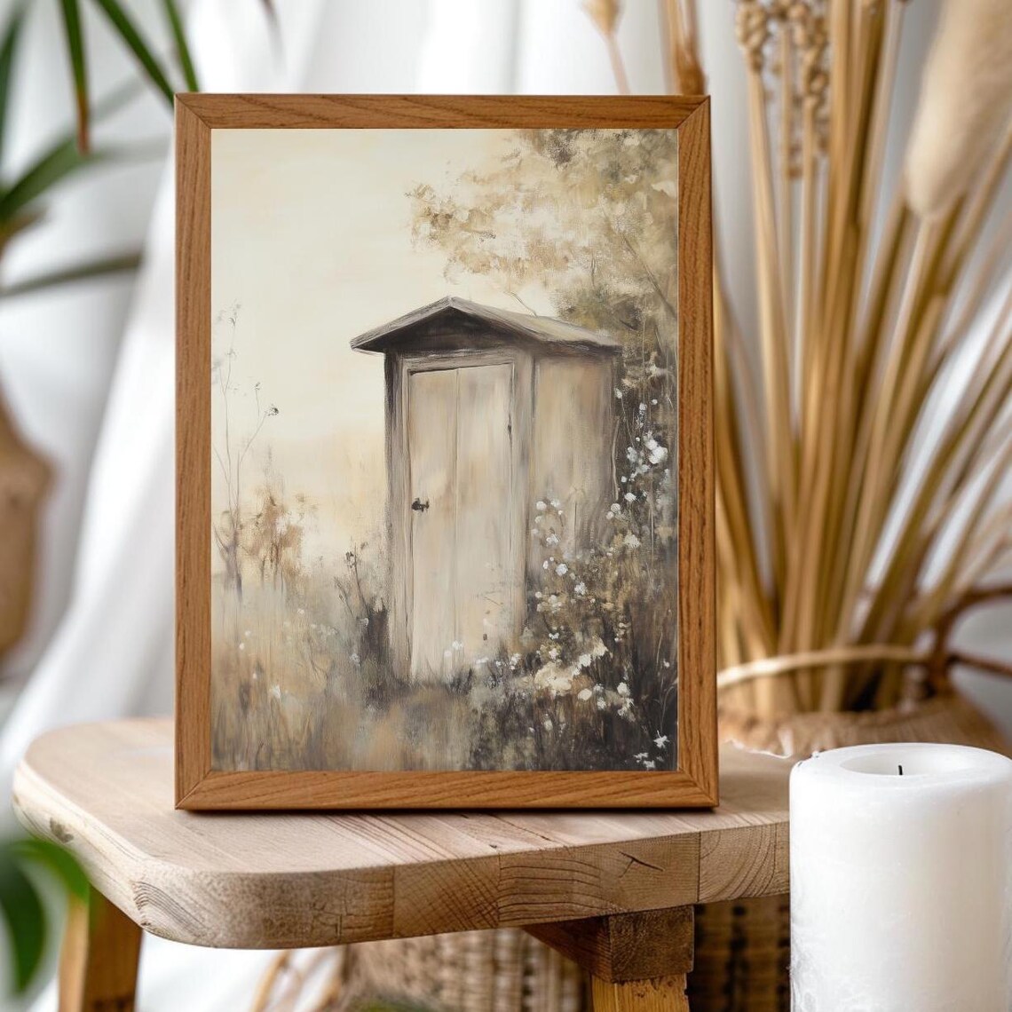 Rustic Outhouse Vintage Cabin Guest Bathroom Wall Art Print - Image 5