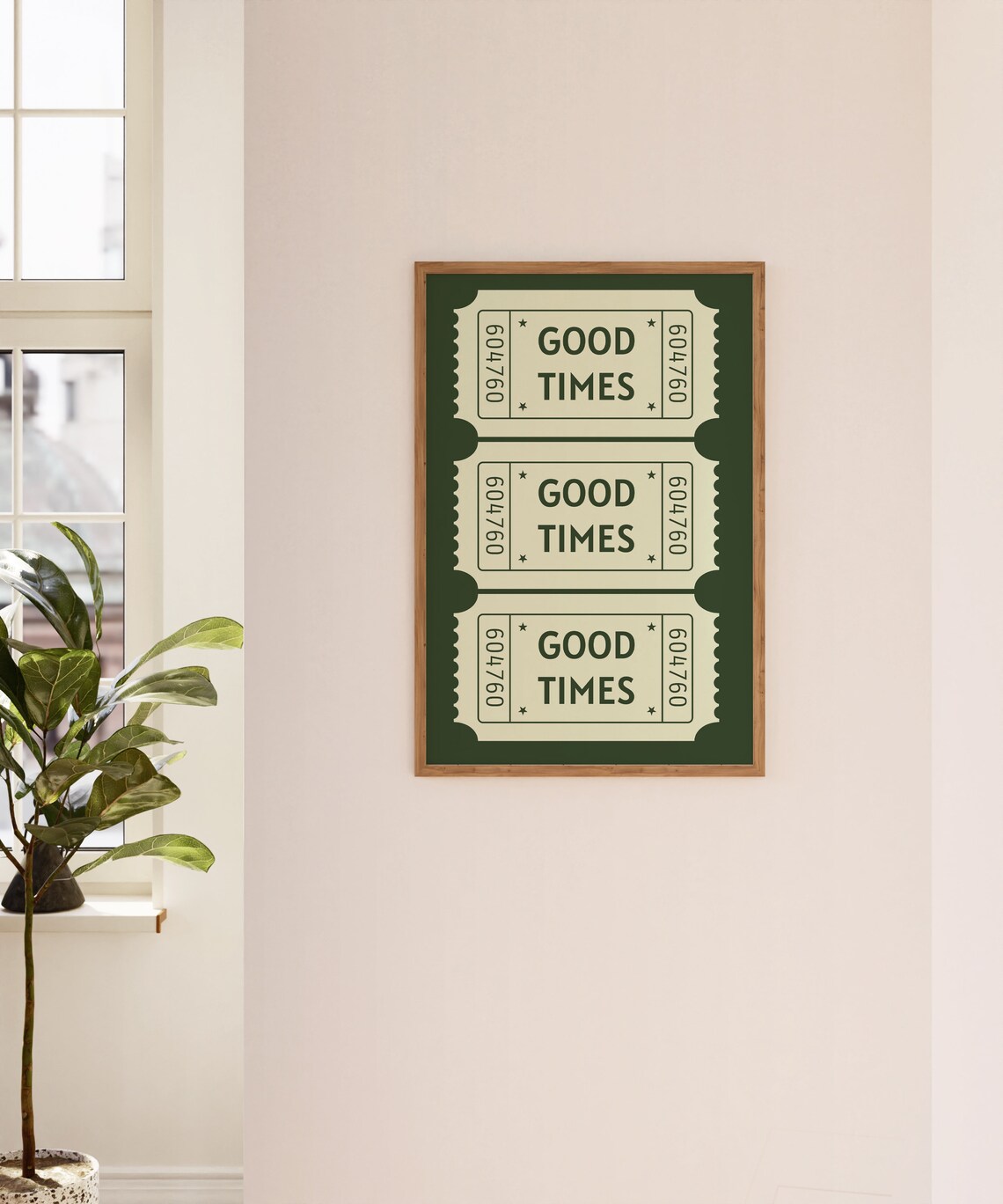 Green Good Times Ticket Retro Bar Cart Art Print - Image 4