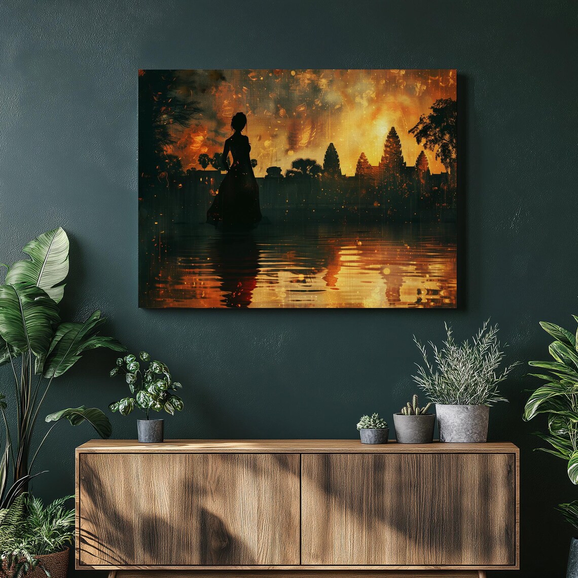 Cambodia Art Print, Angkor Wat and Khmer Dance