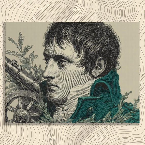Napoleon Vintage Engraving Art Print, French Emperor
