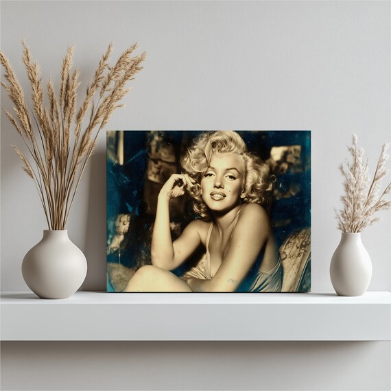 Marilyn Monroe Vintage Style Portrait Photo Glamour Wall Art