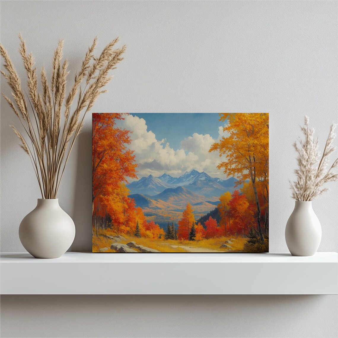 New Hampshire Fall Foliage Mountains Autumn Landscape Poster