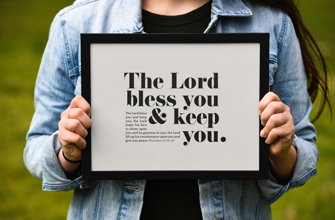 Numbers 6:23-24 Bless You and Keep You Scripture Art Print - Image 3