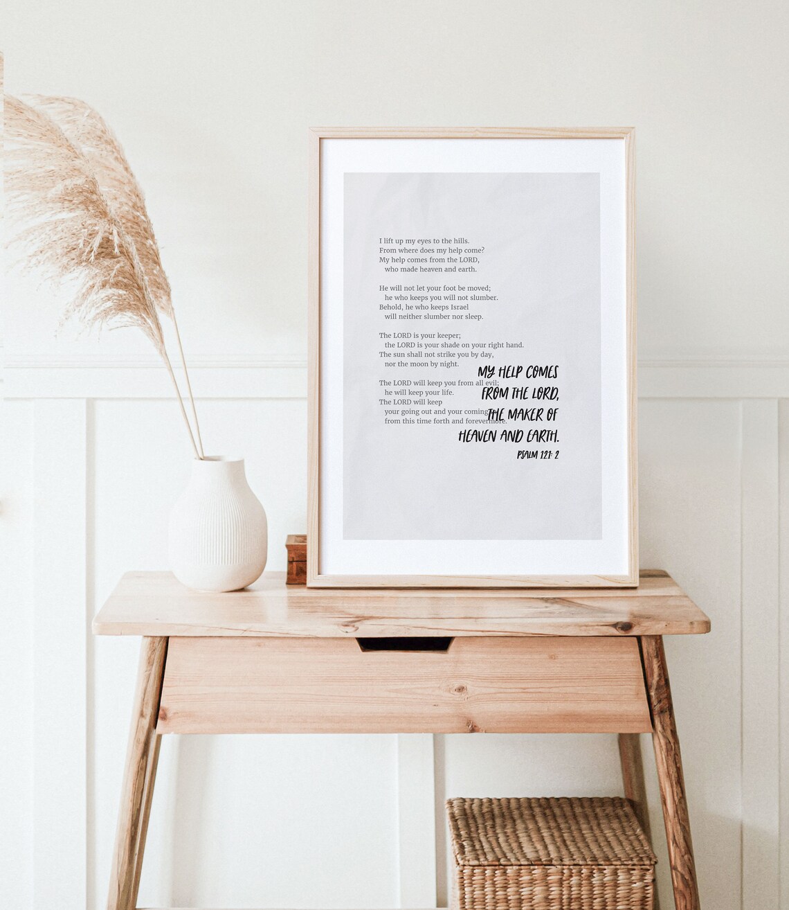 Psalm 121 Verse Christian Wall Art My Help Comes From The Lord Print - Image 4