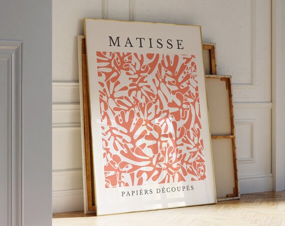 Henri Matisse Coral Paper Cutouts Papiers Decoupes Art Poster