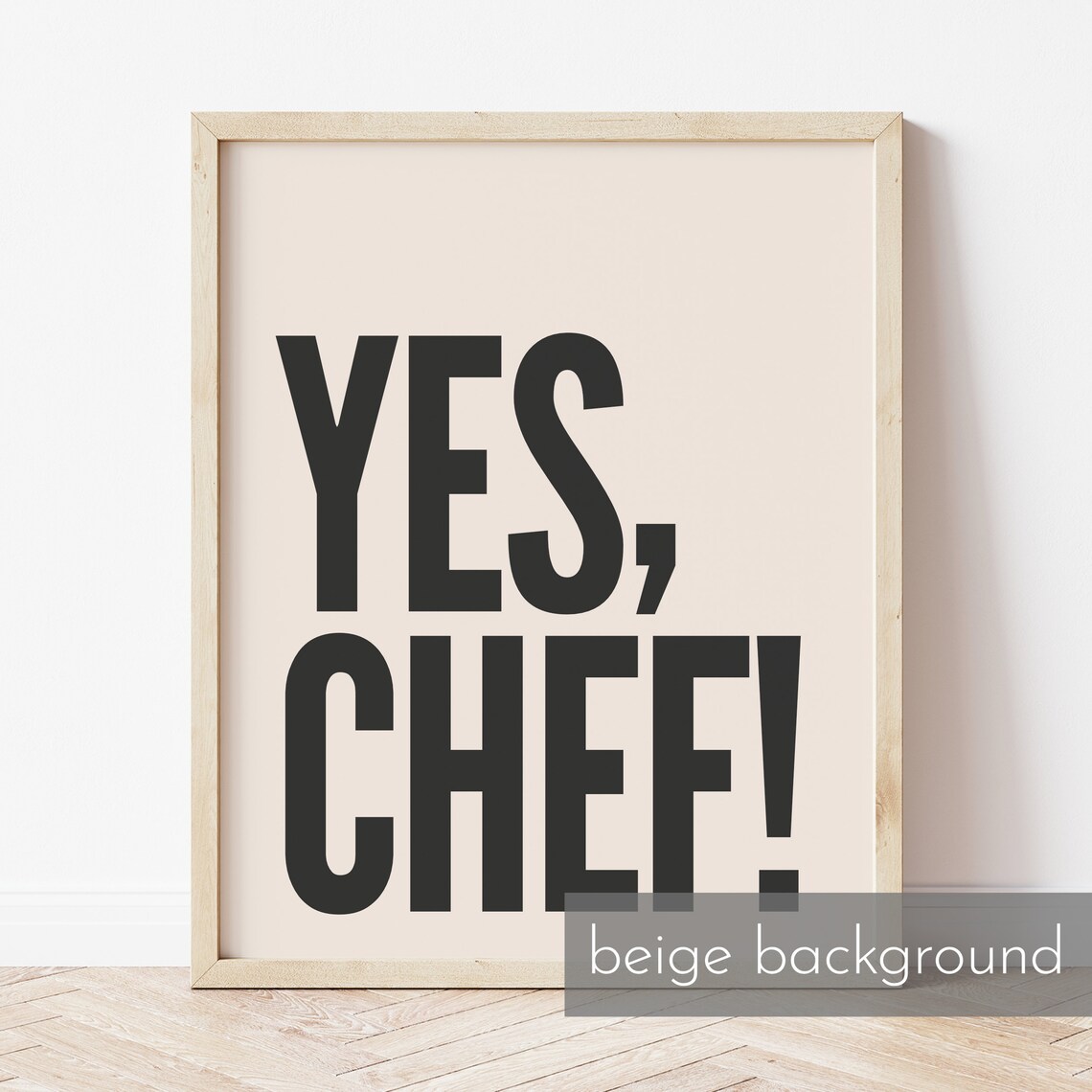 Yes Chef Kitchen Quote Art Print, Bear-Inspired - Image 2