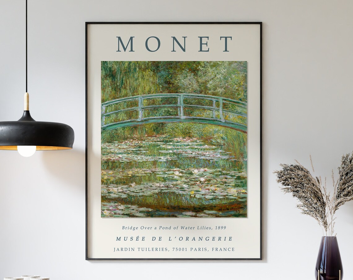 Claude Monet Bridge Over a Pond Of Waterlilies Print - Image 3