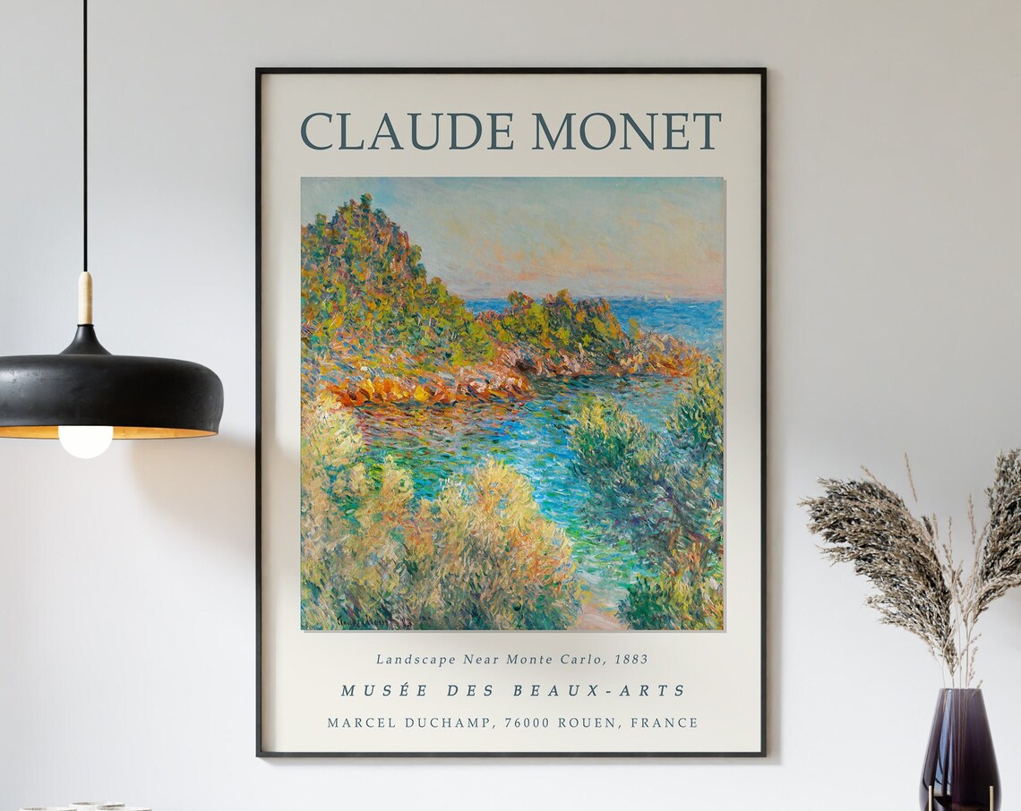 Claude Monet The Beach And The Falaise Vintage Poster - Image 3