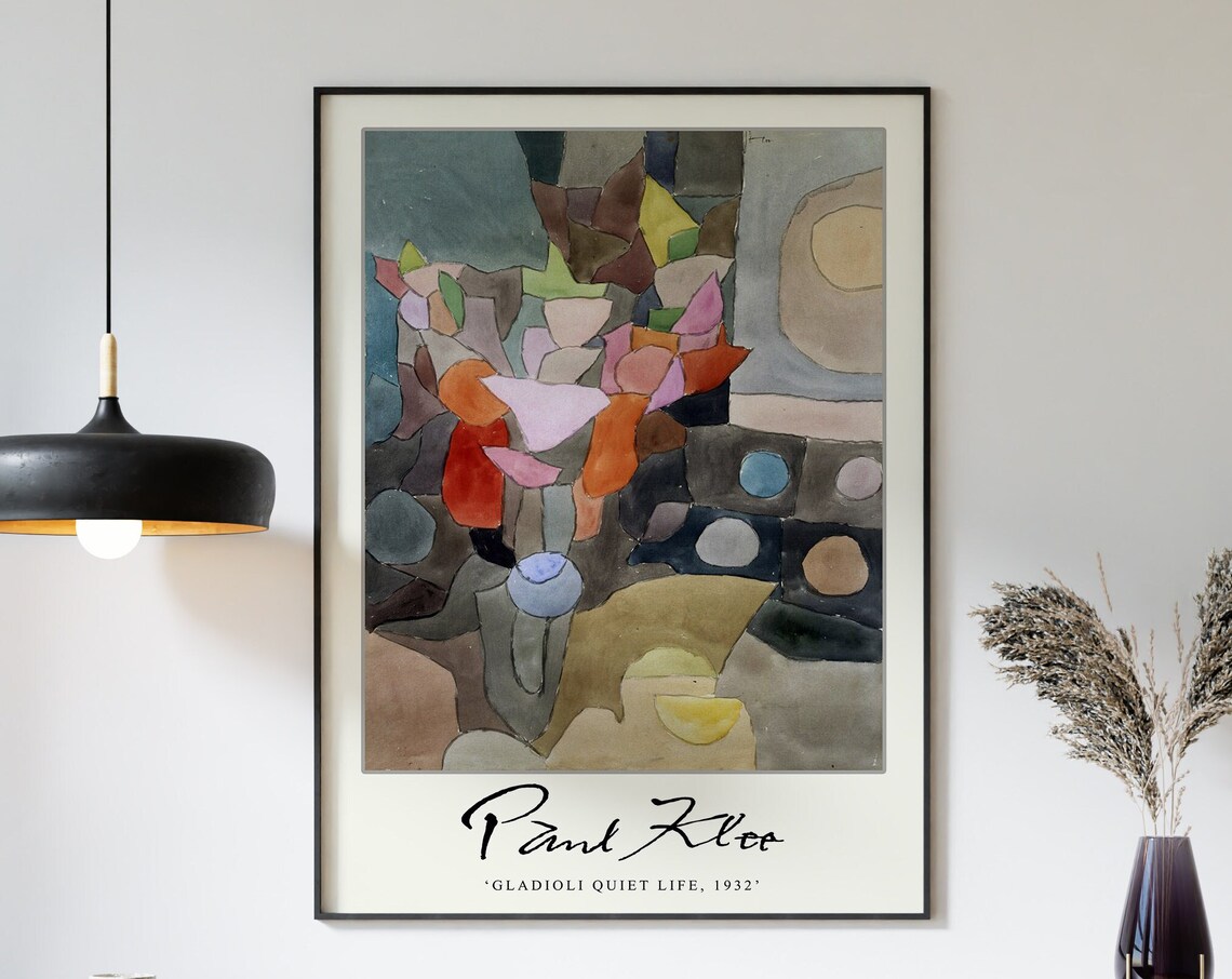 Paul Klee Gladioli Quiet Life 1932 Abstract Floral Art Poster - Image 3