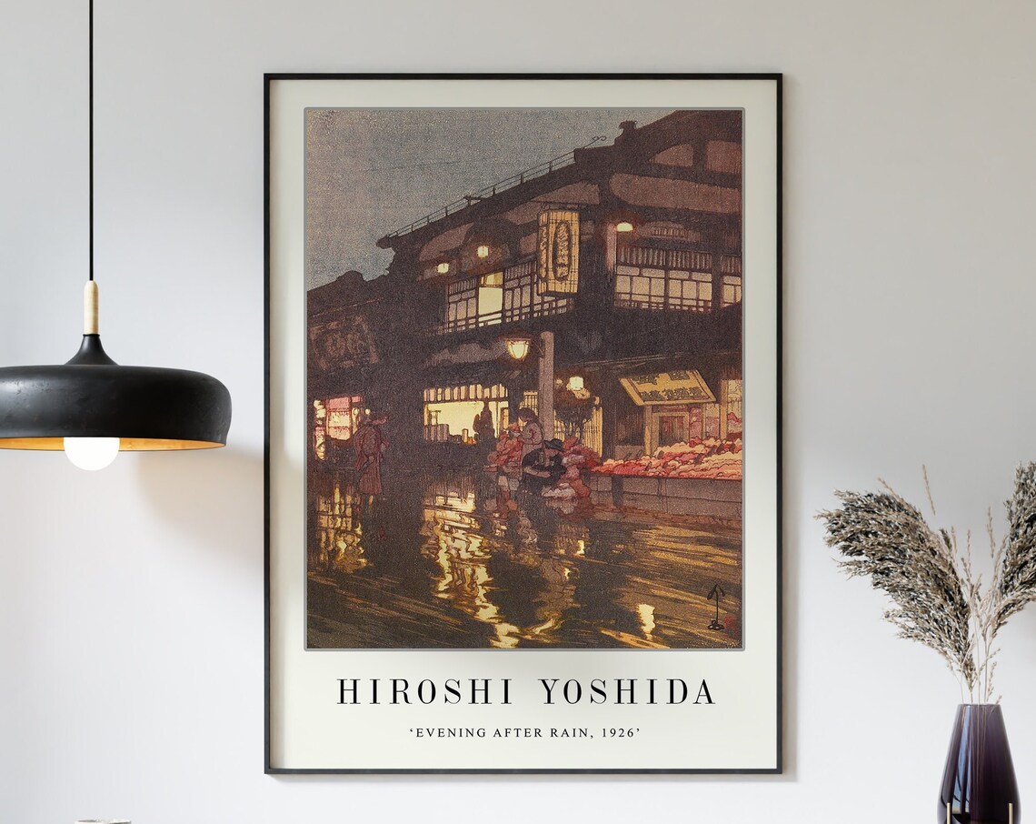 Hiroshi Yoshida Evening After Rain Japanese Art Print - Image 3