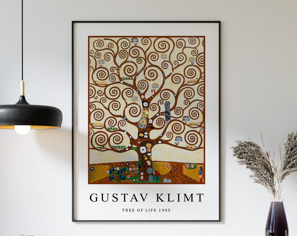 Gustav Klimt Tree of Life Art Nouveau Poster - Image 3