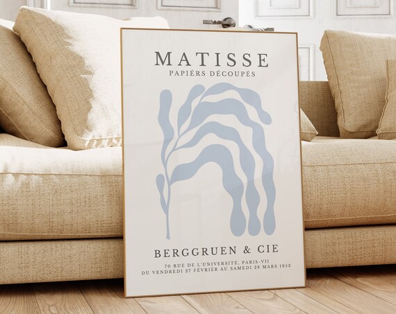 Matisse Inspired Poster Minimalist Neutral Wall Art Aesthetic Henri Matisse Print Room Decor Modern Gallery Exhibition Art Gift Idea