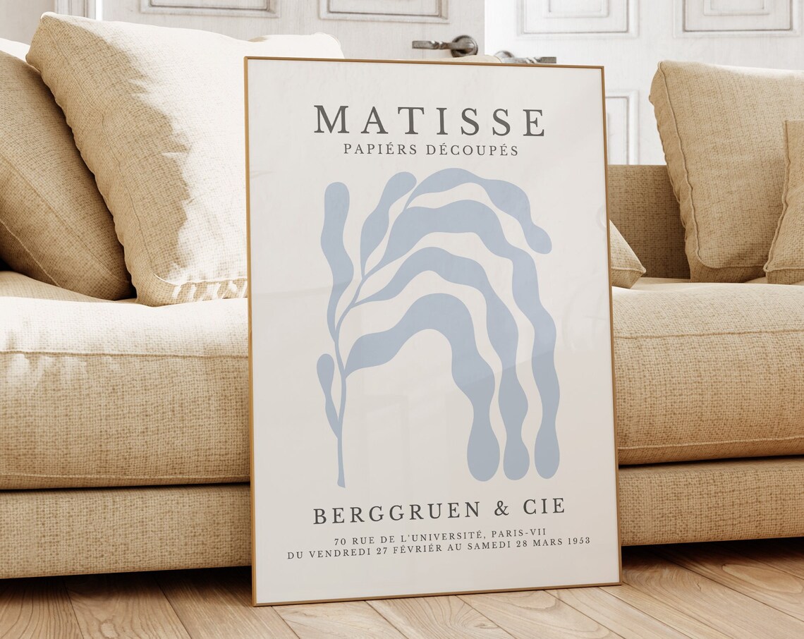 Matisse Papiers Decoupes Blue Kelp Waves 1953 Exhibition Poster