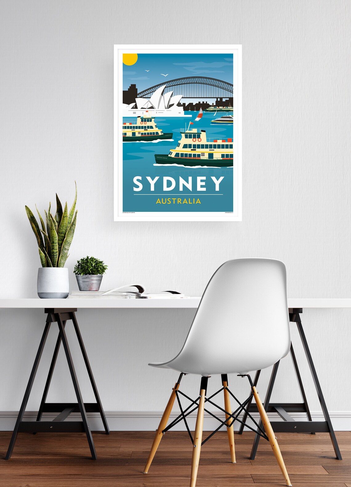 Sydney Ferries Vintage Travel Poster, Australia - Image 2