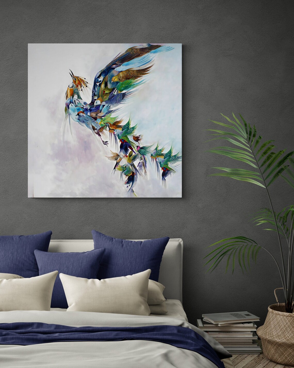 Phoenix Rising Bird Print, Mythological Simurgh - Image 2
