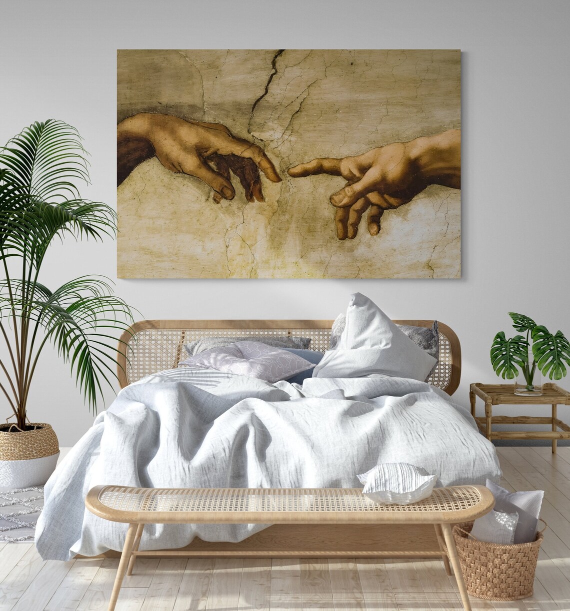 The Creation Of Adam, Michelangelo Wall Art Print - Image 2