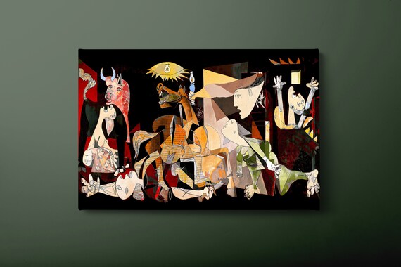 Picasso Guernica Colorized Cubist Masterpiece Famous Art Poster