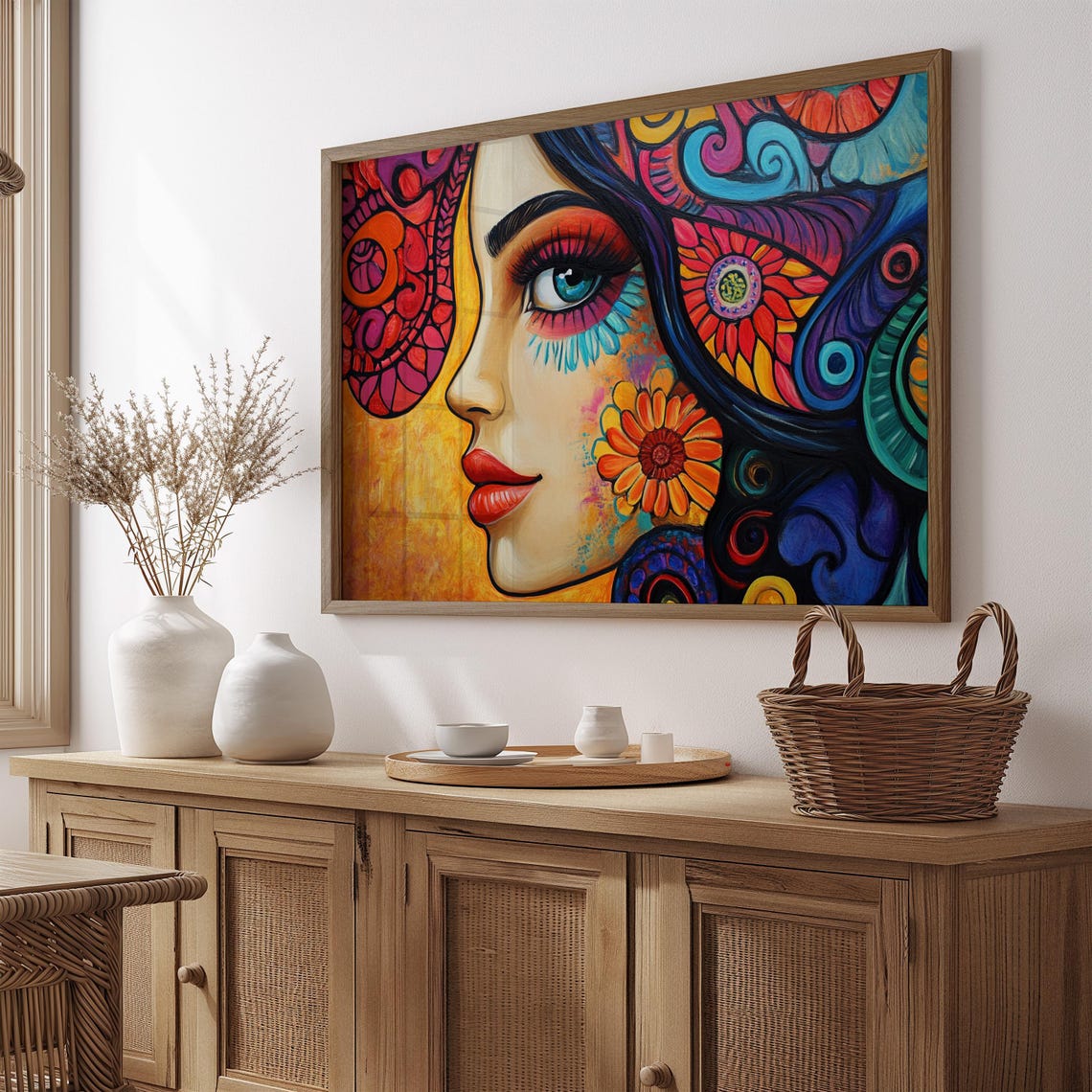 Mexican Wall Art Print, Gift For Her