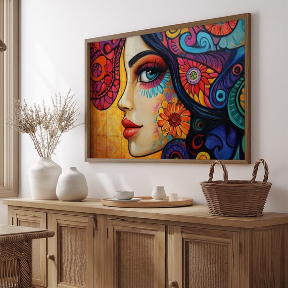 Mexican Wall Art Print, Gift For Her