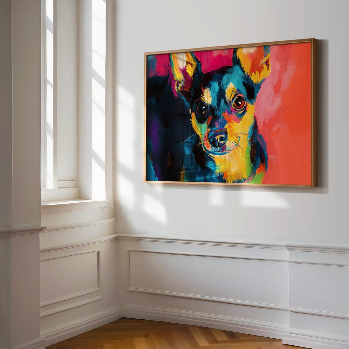Miniature Pinscher Bold Pop Art Colors Red Blue Yellow Dog Poster - Image 3