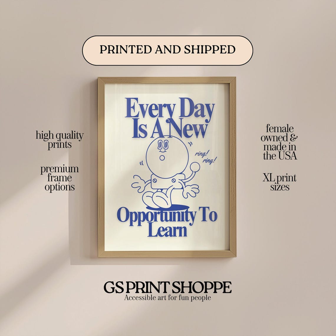 Every Day Is A New Opportunity Retro Clock Motivational Poster