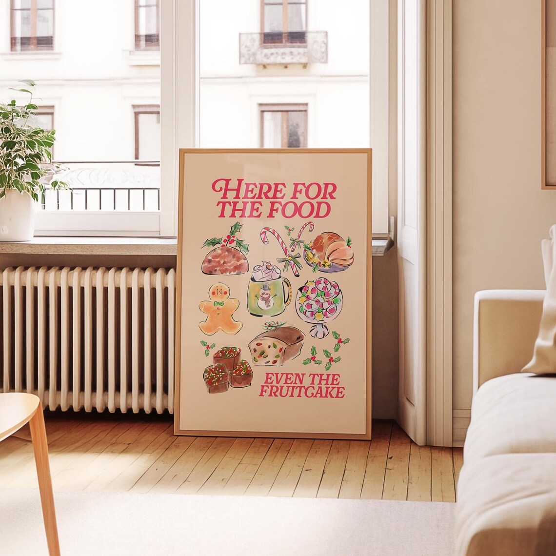 Holiday Bar Cart Print Holiday Food Cocktail Poster Bar Cart Decor Trendy Christmas Drinks Xmas Poster Gs Print Shoppe