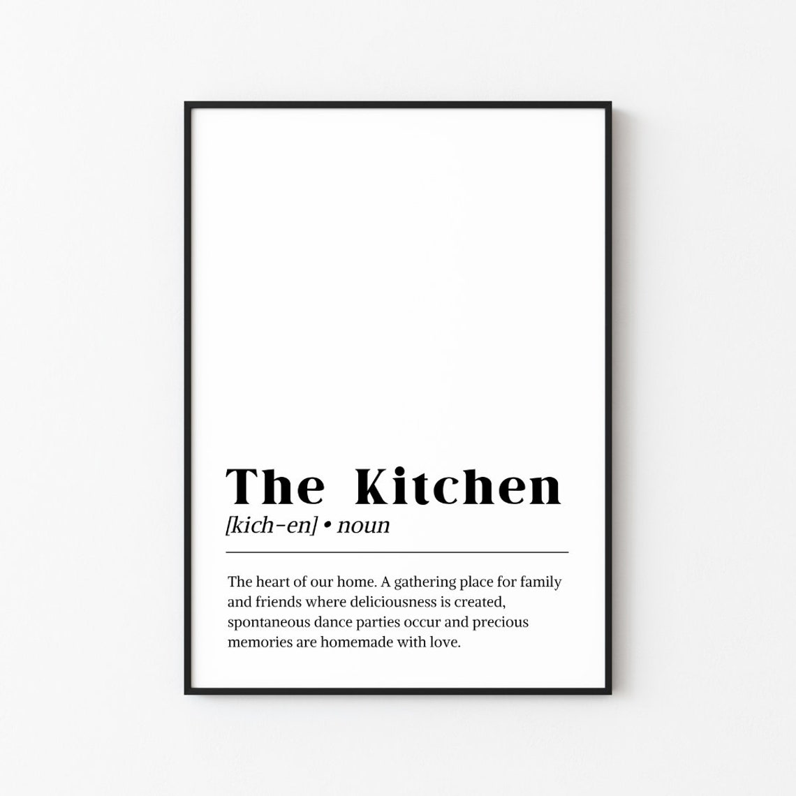 The Kitchen Definition Funny Dictionary Style Noun Meaning Poster
