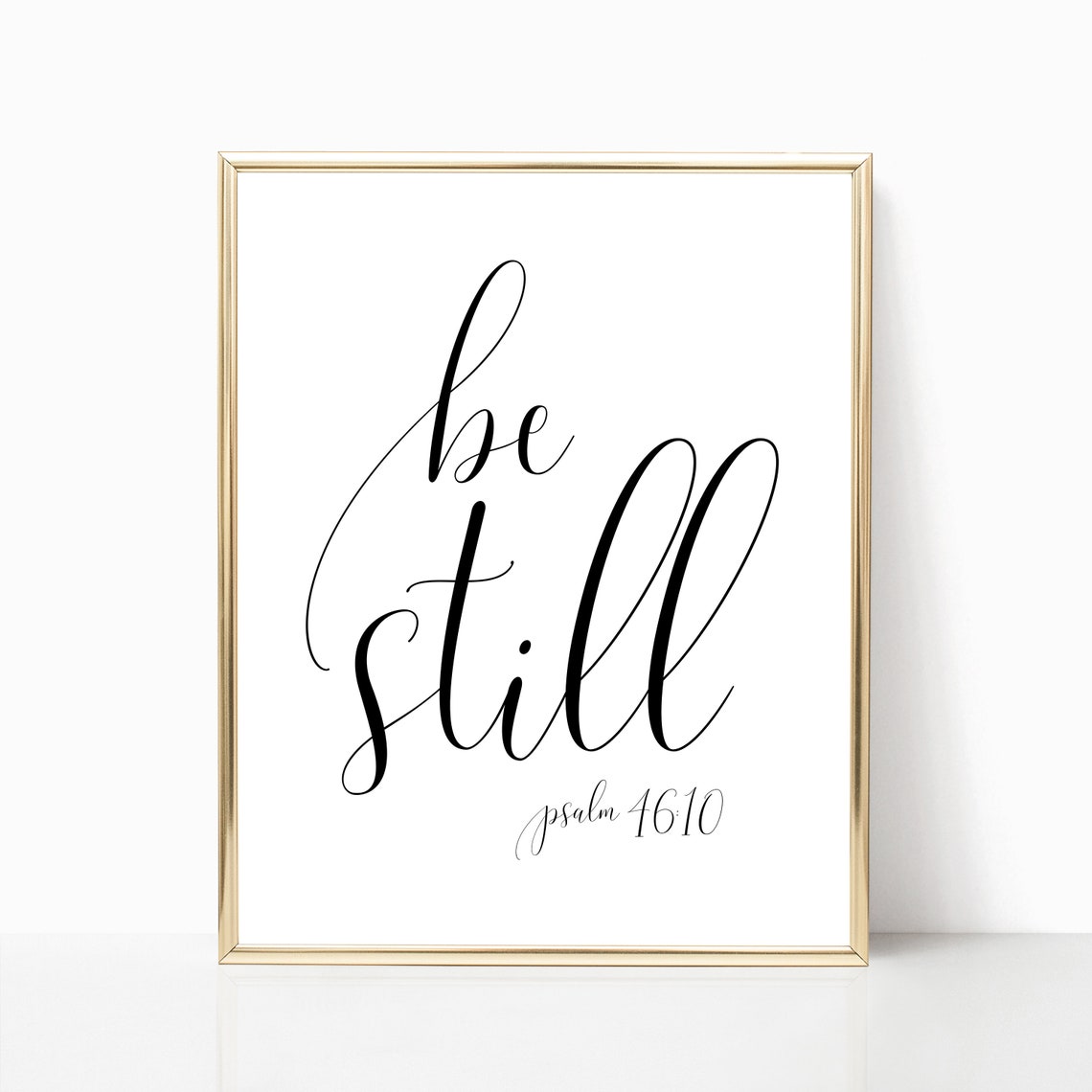 Be Still Bible Verse Wall Art Farmhouse Wall Decor Psalm 4610 Be Still Wall Art
