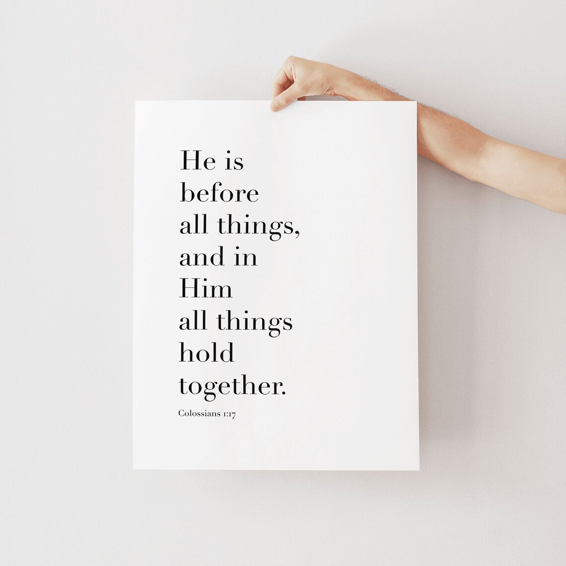 He Is Before All Things, Farmhouse Bible Verse Art - Image 2